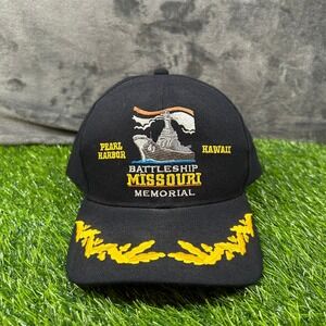 Battleship Missouri Memorial Hat Pearl Harbor Hawaii‎ Cap Snapback Navy Mens